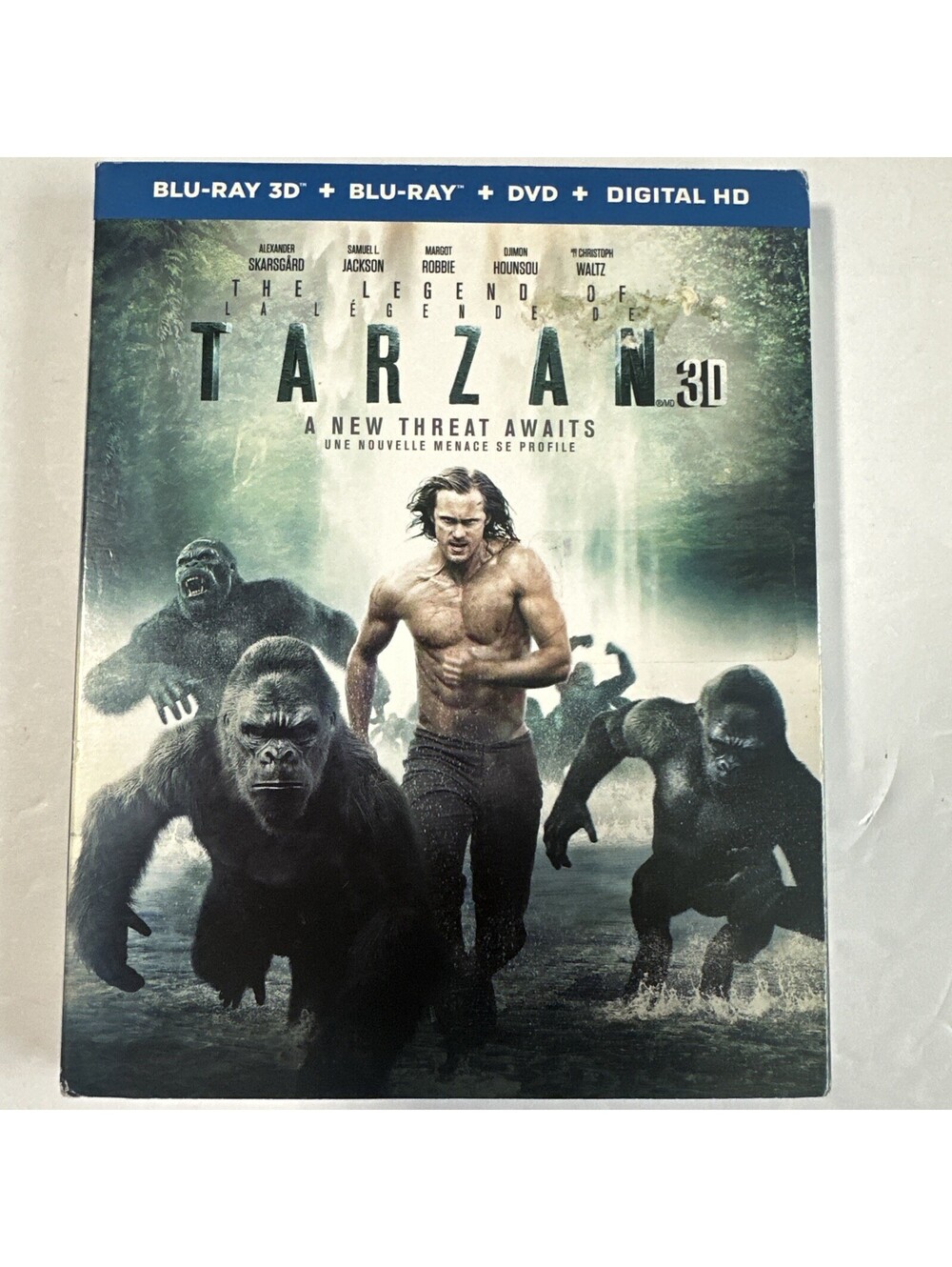 The Legend of Tarzan 3D Blu-ray Blu-ray DVD 2016 w/ Slipcover